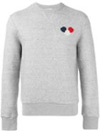 Moncler Logo Plaque Sweatshirt, Men's, Size: Small, Grey, Cotton/lyocell