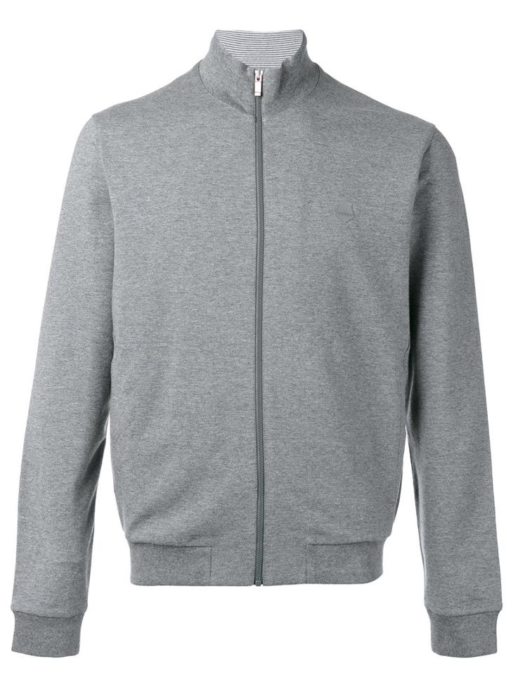 Z Zegna - High Neck Zipped Sweatshirt - Men - Cotton/spandex/elastane/modal - S, Grey, Cotton/spandex/elastane/modal