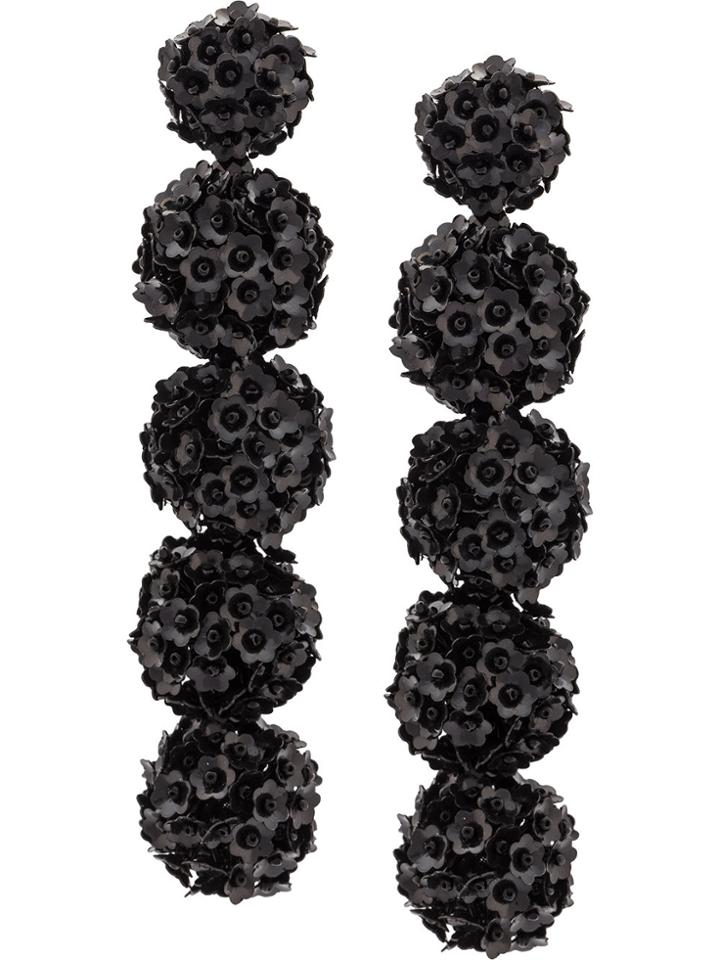 Sachin & Babi Fleur Bouquet Earrings - Black