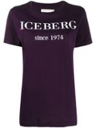 Iceberg Embroidered Logo T-shirt - Purple