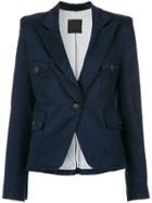 Andrea Bogosian Multiple Pockets Blazer - Blue