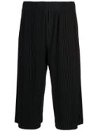 Homme Plissé Issey Miyake May Cropped Trousers - Black