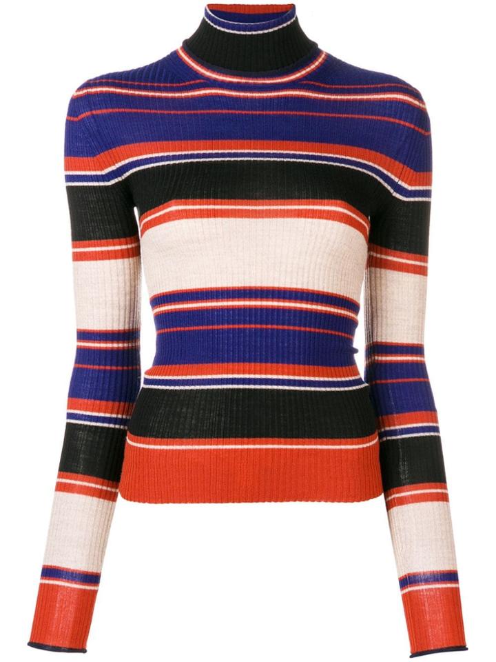 Acne Studios Striped Turtleneck Sweater - Blue