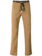 Pence - Rope Belt Trousers - Men - Virgin Wool - 46, Brown, Virgin Wool