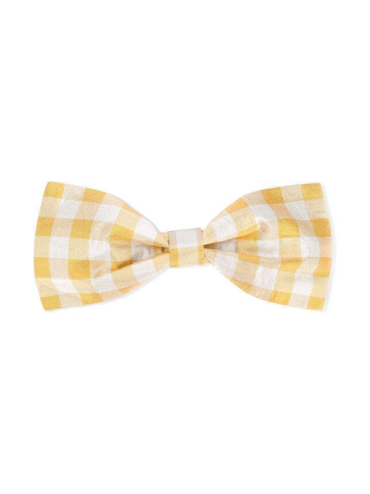 Hucklebones London - Checked Bow Hairclip - Kids - Silk/lurex - One Size, Grey