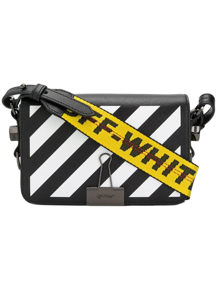 Off-white Mini Binder Clip Shoulder Bag - Black