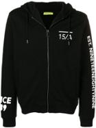 Versace Jeans Text Print Hoodie - Black