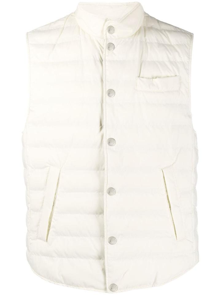 Brunello Cucinelli Cropped Puffer Gilet - Neutrals