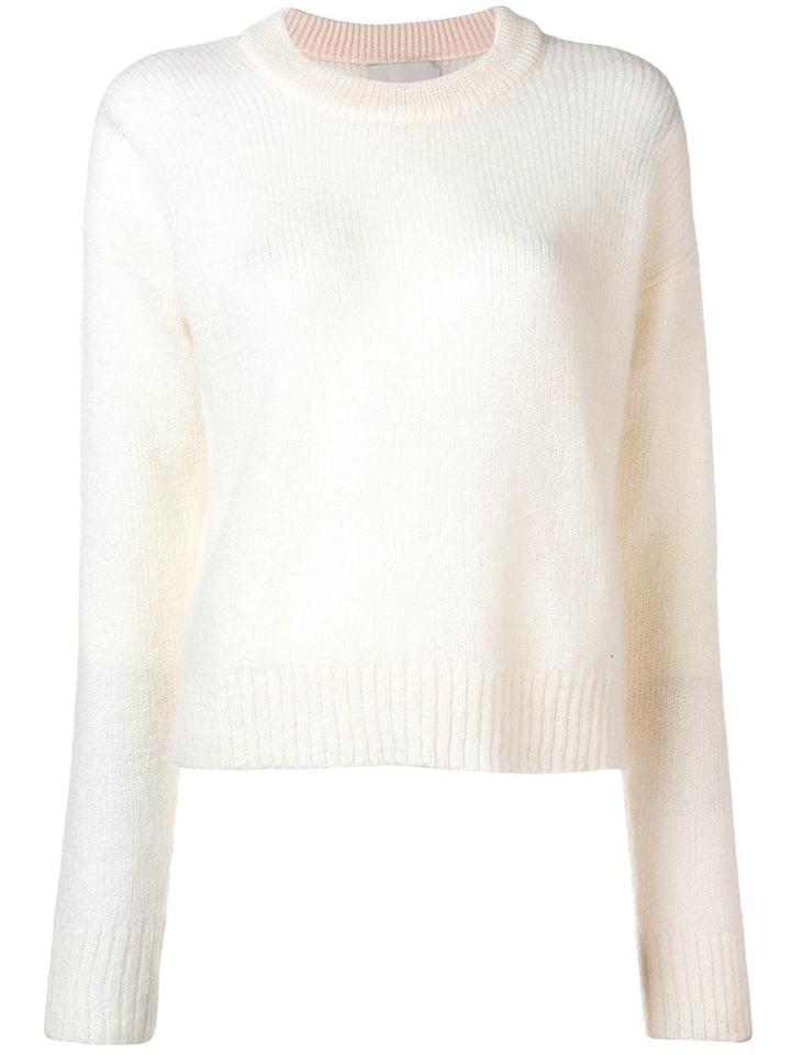 Laneus Crew Neck Jumper - White