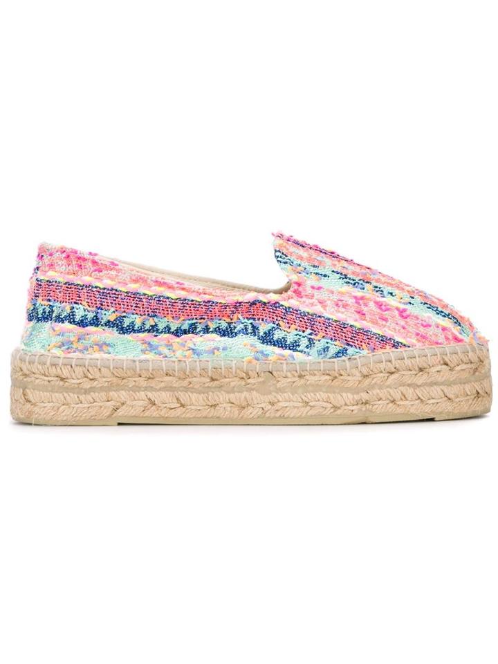 Manebi Platform Espadrilles, Women's, Size: 40, Polyester/cotton/leather/rubber