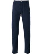 Barba Classic Chinos, Men's, Size: 46, Blue, Cotton/spandex/elastane