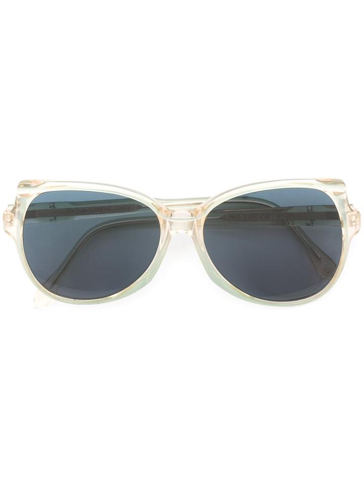 Yves Saint Laurent Vintage Oval Frame Sunglasses, Women's, Green