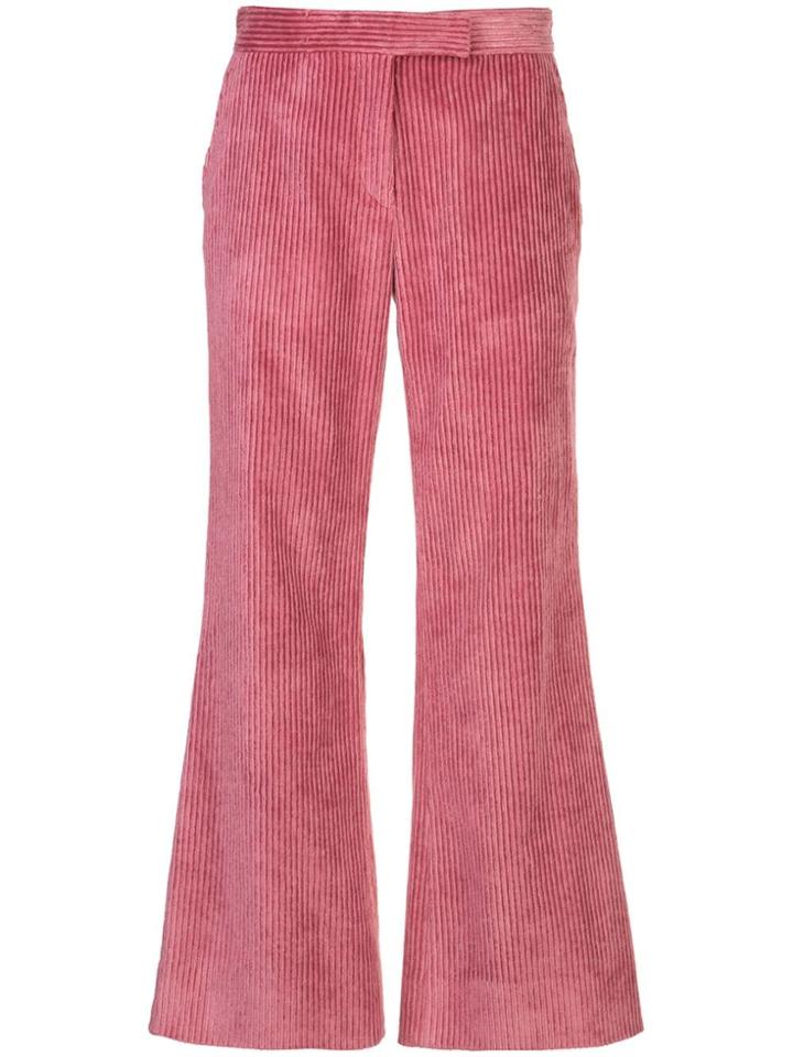 Marina Moscone Cropped Corduroy Trousers - Pink