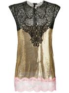 Christopher Kane Chainmail Lace Top - Gold