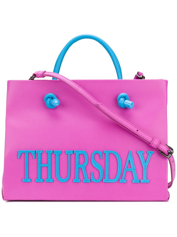 Alberta Ferretti Small Thursday Tote - Pink & Purple