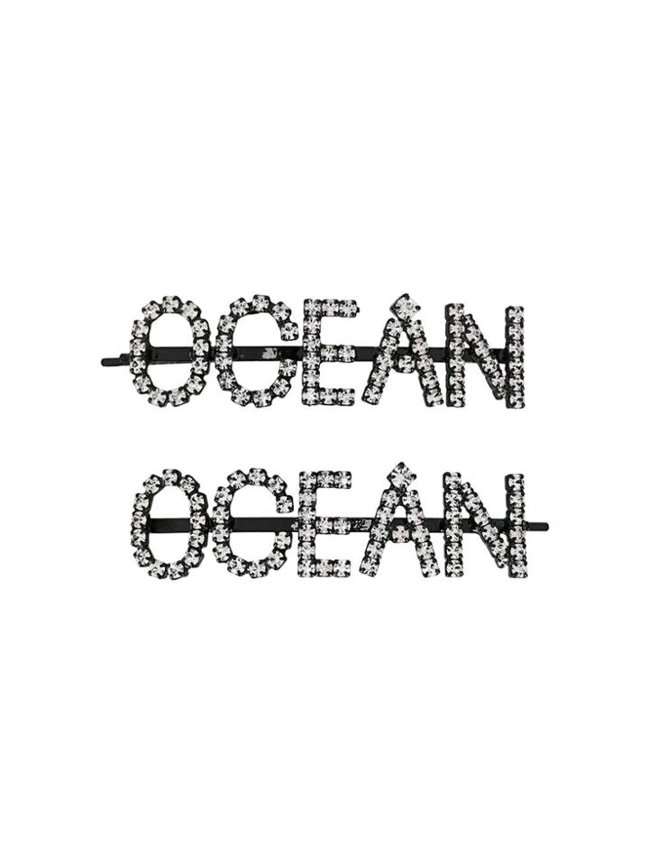 Ashley Williams Ocean Hair Clips - Black