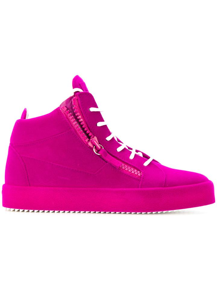 Giuseppe Zanotti Design The Unfinished Sneakers - Pink & Purple