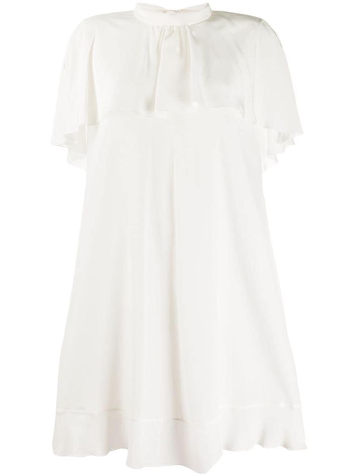 Red Valentino Layered Cape Dress - White
