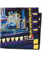 Prada Pittoresque Shanghai Print Foulard - Black