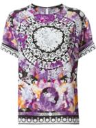 Versace Floral Print Tie-dye Top