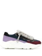 Tsumori Chisato Fur-trimmed Sneakers - Grey