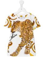 Philipp Plein Kids Leopard Print T-shirt, Boy's, Size: 10 Yrs, White