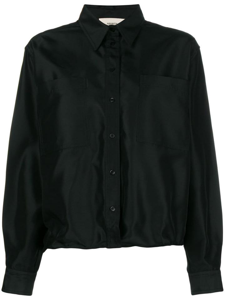 Ports 1961 Oversized Cropped Shirt - Black