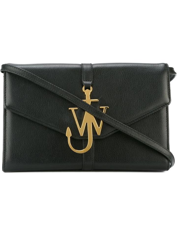 J.w.anderson Logo Plaque Shoulder Bag, Women's, Black