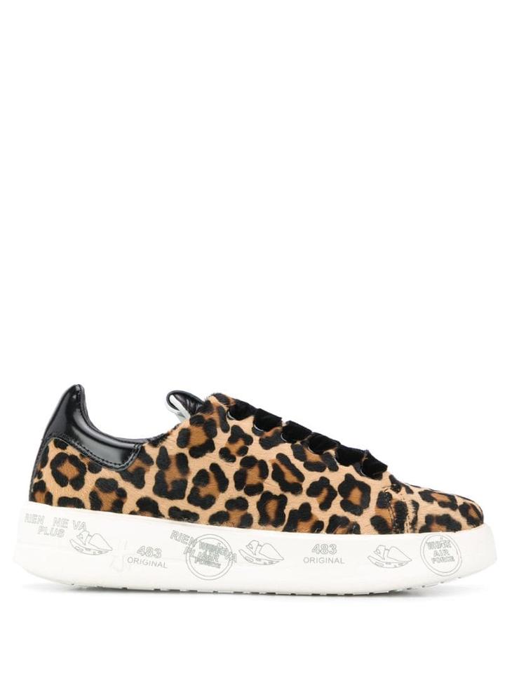 Premiata Belle Animal Sneakers - Neutrals