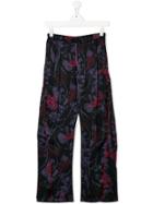 John Galliano Kids Teen Butterfly Print Trousers - Black