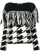 Philosophy Di Lorenzo Serafini Houndstooth Knitted Jumper - Black