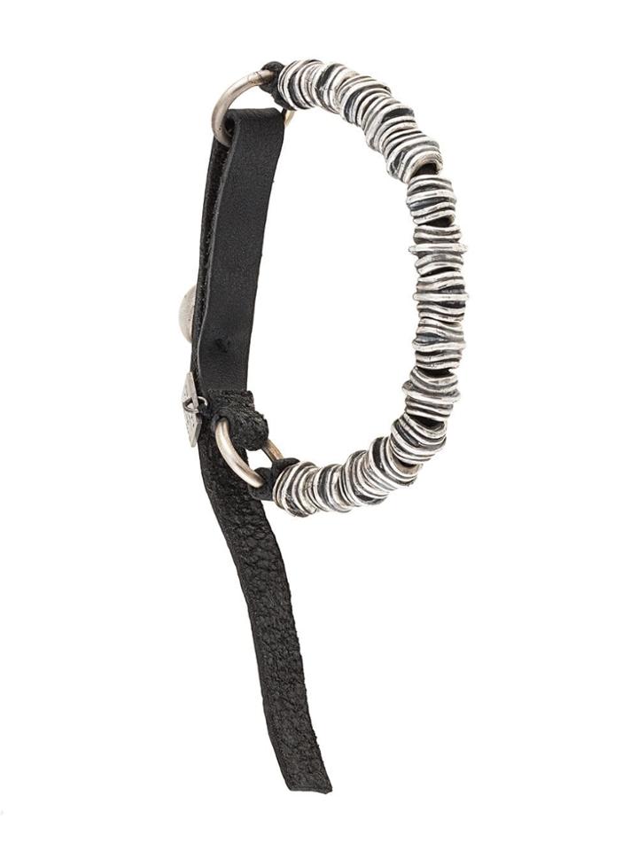 Goti Striped Bead Bracelet - Black