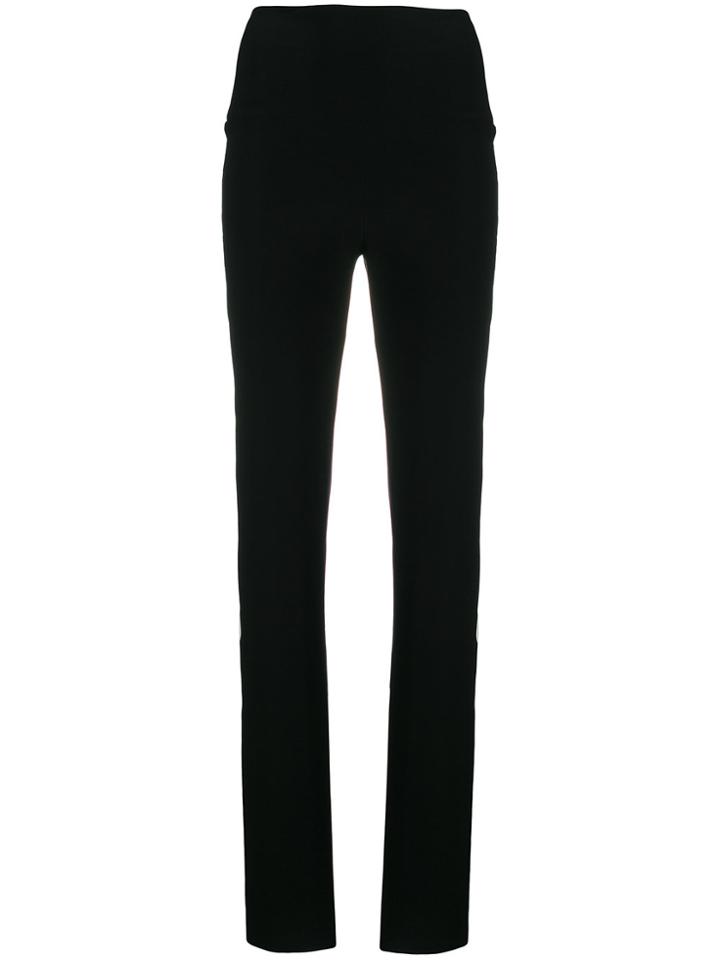 Norma Kamali Double Stripe Trousers - Black