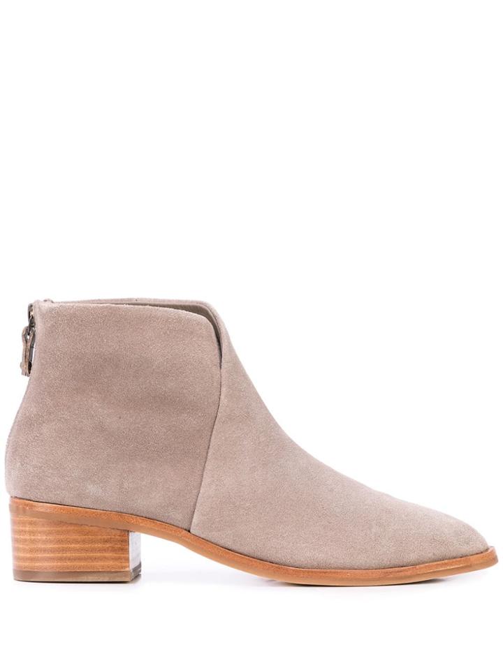 Soludos Suede Panel Boots - Grey