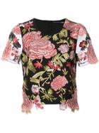 Josie Natori Embroided Style Blouse - Black
