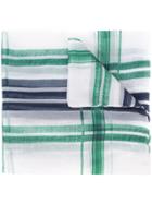 Oscar De La Renta Check Print Scarf - White