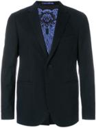 Versace Single Breasted Blazer - Blue