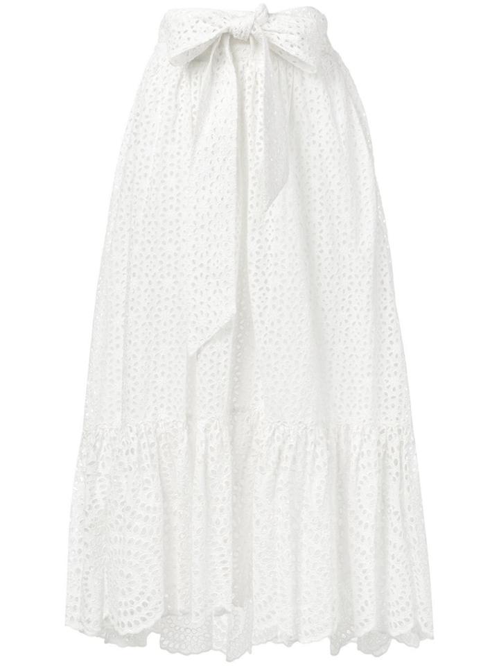 Ulla Johnson Broderie Anglaise Midi Skirt - White