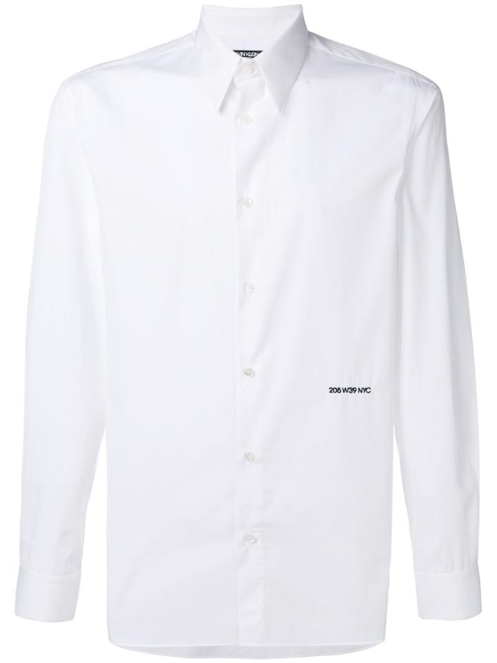 Calvin Klein 205w39nyc Embroidered Logo Shirt - White