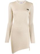 Gcds Metallic Knit Mini Dress - Gold