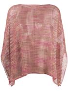 M Missoni Knitted Tunic, Women's, Pink/purple, Polyamide/polyester/viscose/metallic Fibre
