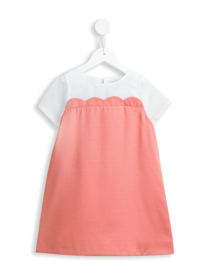 Hucklebones London Scalloped Shift Dress, Girl's, Size: 10 Yrs, Pink/purple