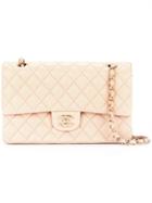 Chanel Vintage Quilted Cc Double-flap Chain Shoulder Bag - Nude &