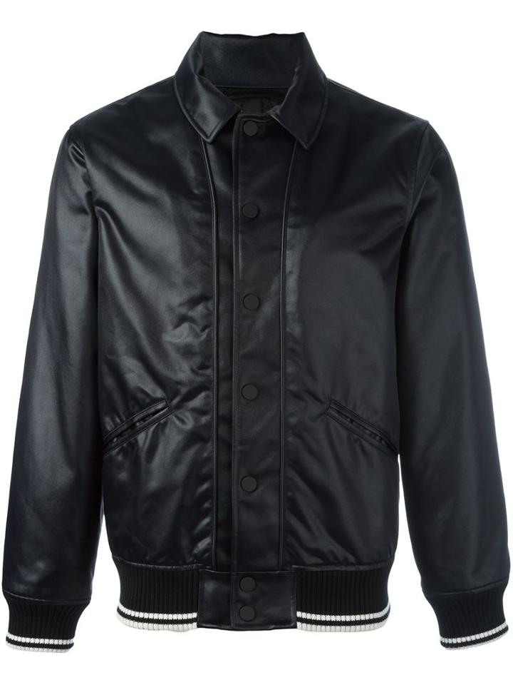 Ports 1961 'follow Me' Bomber Jacket, Men's, Size: 48, Black, Polyamide/polyester/wool