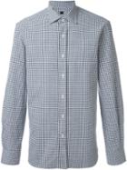Mp Massimo Piombo Checked Plaid Shirt, Men's, Size: 38, Blue, Cotton