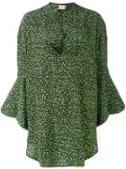 Marni - Printed Tunic - Women - Silk - 42, Green, Silk