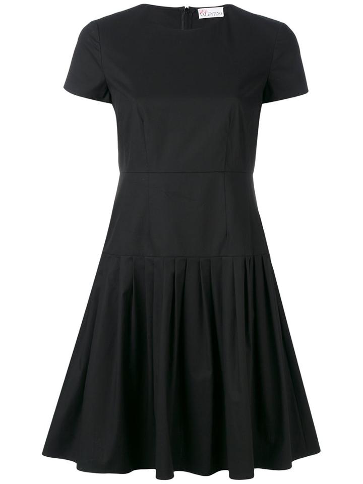 Red Valentino Flared Dress, Women's, Size: 42, Black, Cotton/spandex/elastane