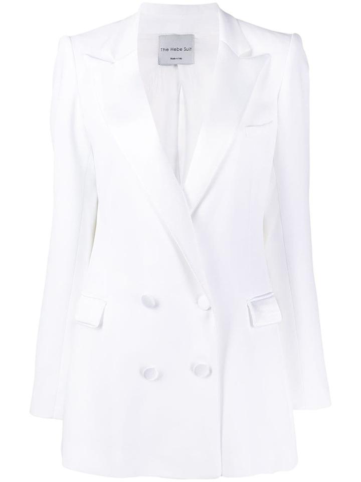 Hebe Studio Bianca Double Breasted Blazer - White