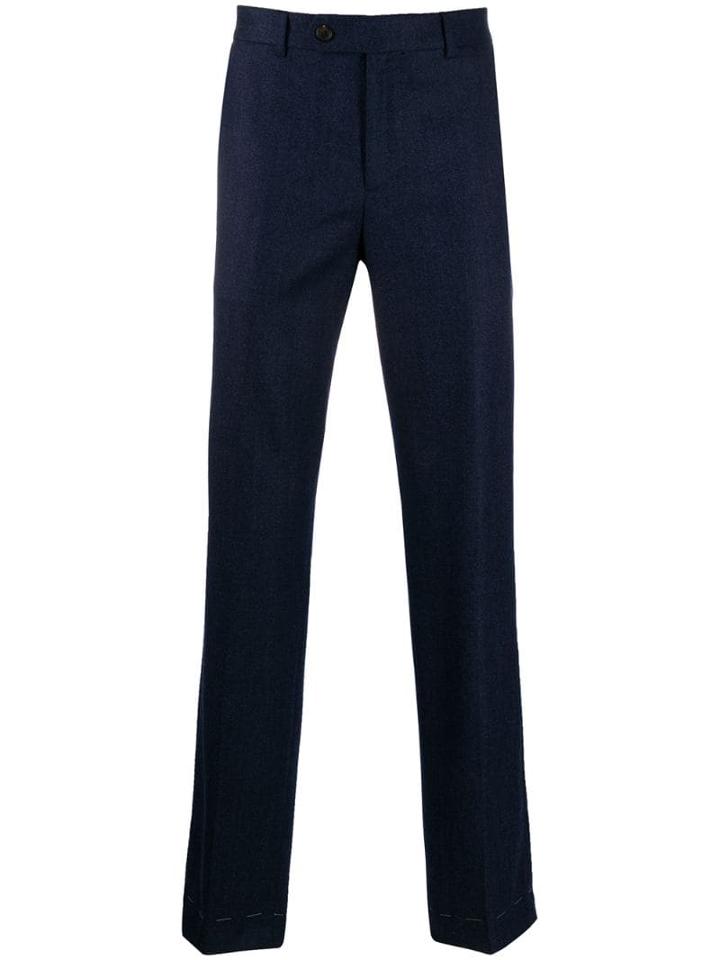 Brunello Cucinelli Knitted Tailored Trousers - Blue