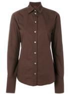 Romeo Gigli Vintage Classic Slim Fit Shirt - Brown